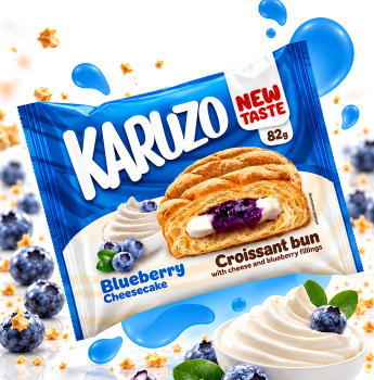 KARUZO - Croissant Bun Blueberry Cheesecake 82g